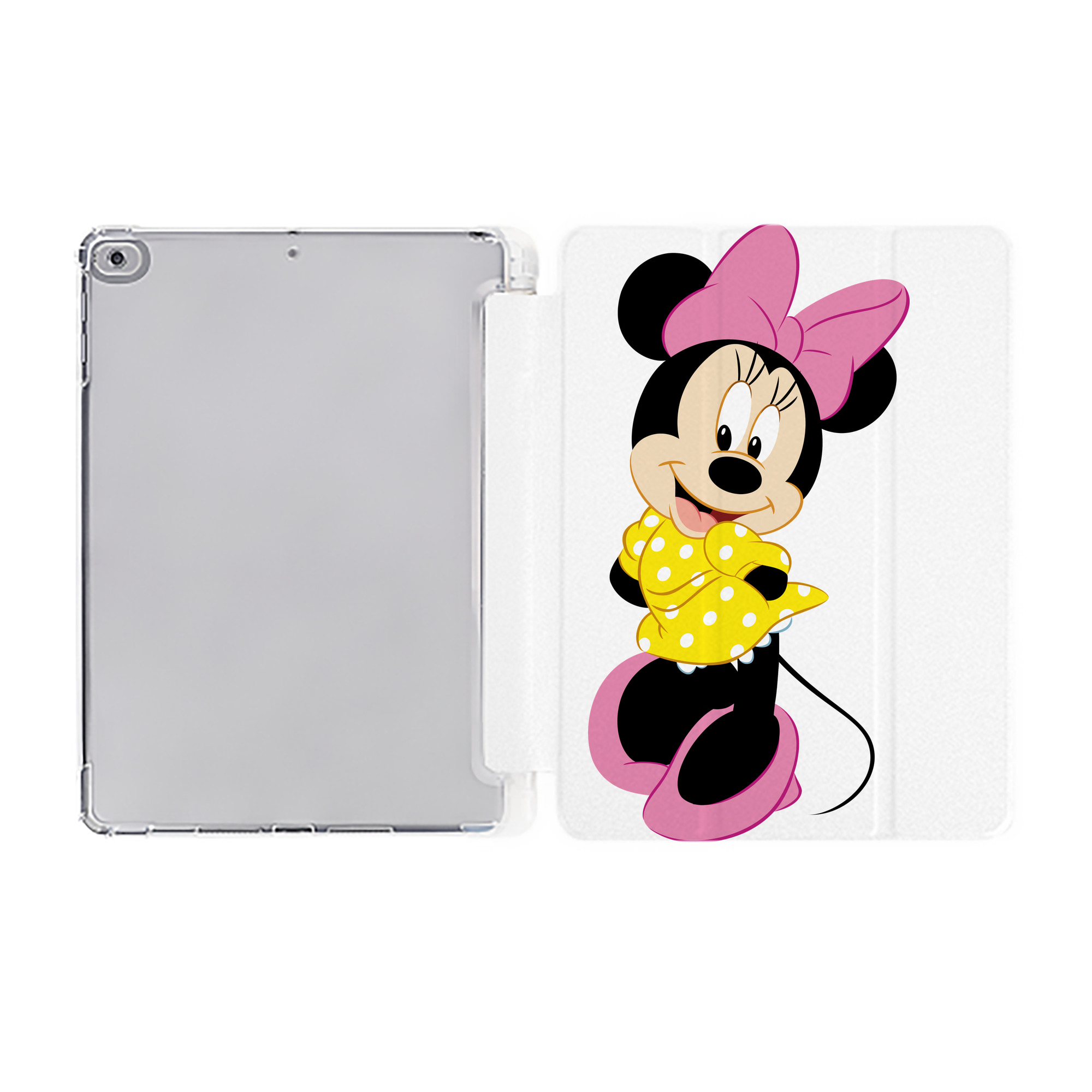 （画像用） ミッキーマウス Mickey Mouse IPad ケース ペン収納付き 三つ折りスタンド PUレザー×シリコン 対応機種9.5/10.5/10.9インチ